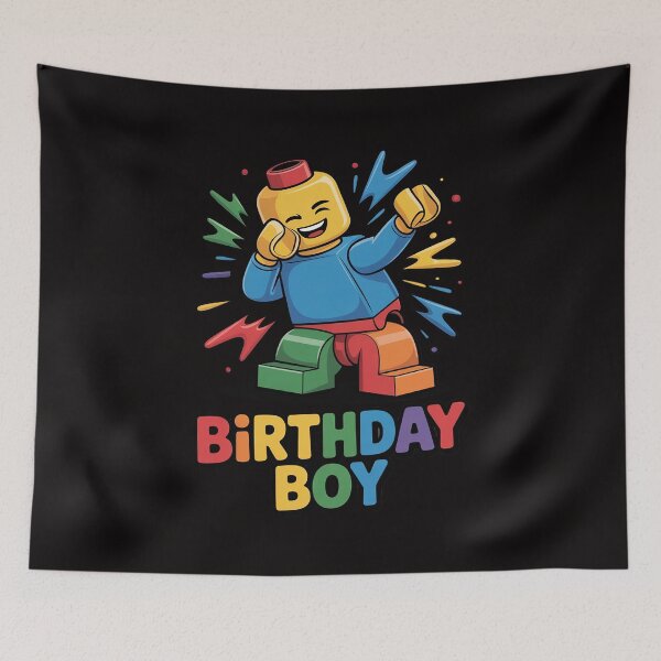 Item preview, Birthday Boy Dabbing Master Builder Blocks Bricks B Day designed and sold by czechascheledu.