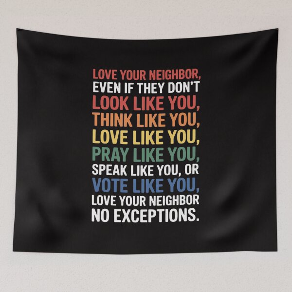 Item preview, Love Your Neighbor Kindness Equality Rainbow designed and sold by czechascheledu.