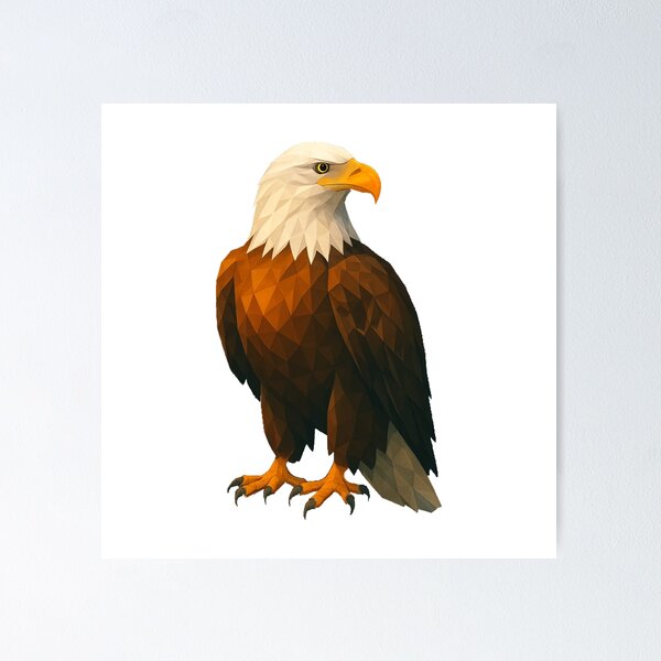 Item preview, Geometric Eagle Low Poly Eagle Illustration designed and sold by Koiosart.