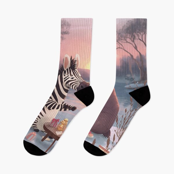 Item preview, Valentine’s Zebra & Hippo Couple • Whimsical Savanna Heart Prep Art designed and sold by WildlifeWhimsy.