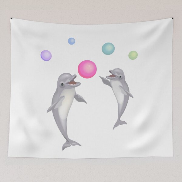 Item preview, Happy Dolphins playing designed and sold by fleurdesign-.