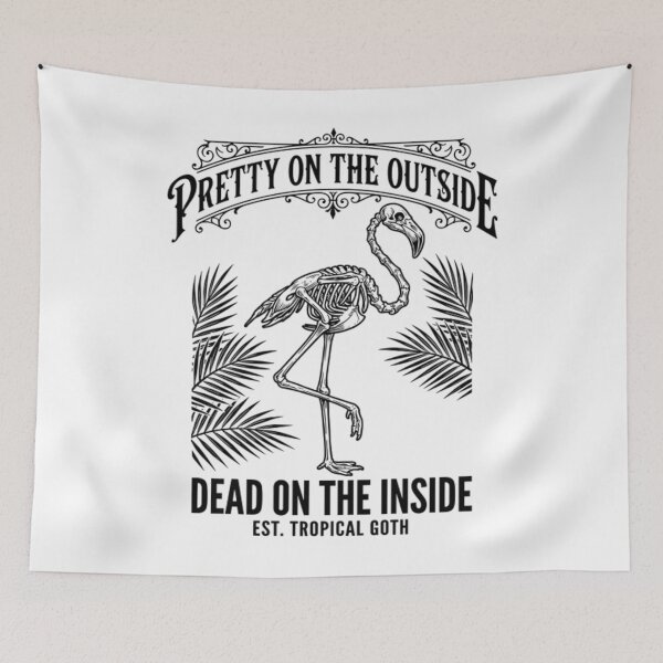 Item preview, Tropical Goth Skeleton Flamingo Summer Halloween designed and sold by Mason-Pride.