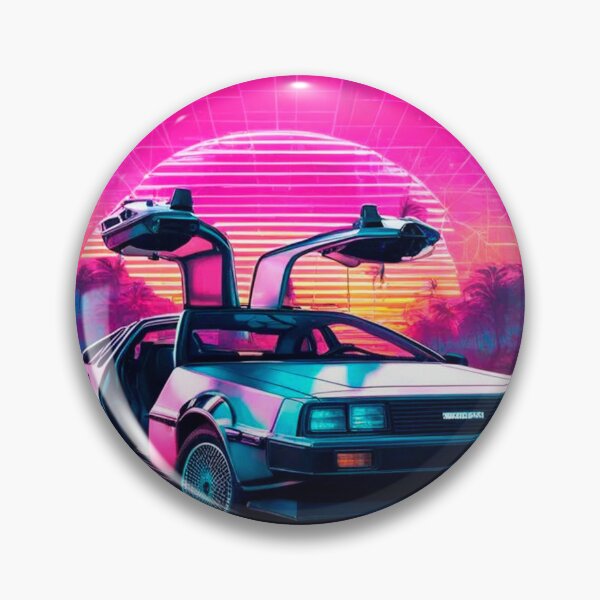 Item preview, Miami Synthwave Delorean open doors designed and sold by DogLord.