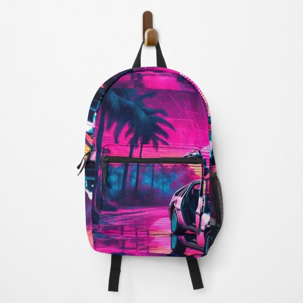 Item preview, Miami Synthwave Delorean open doors designed and sold by DogLord.
