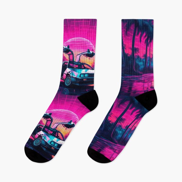 Item preview, Miami Synthwave Delorean open doors designed and sold by DogLord.