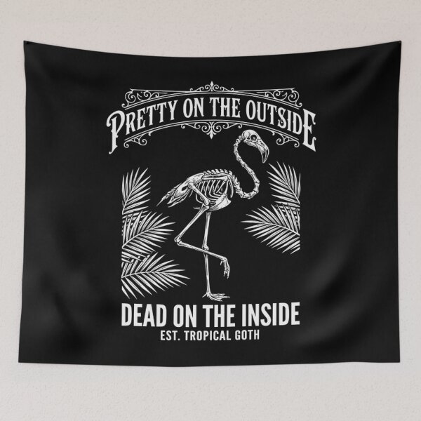 Item preview, Tropical Goth Skeleton Flamingo Summer Halloween designed and sold by Mason-Pride.