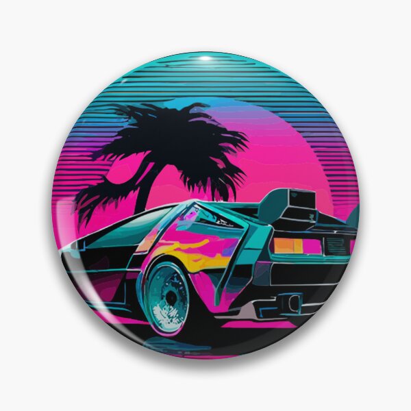 Item preview, Miami Synthwave Delorean designed and sold by DogLord.