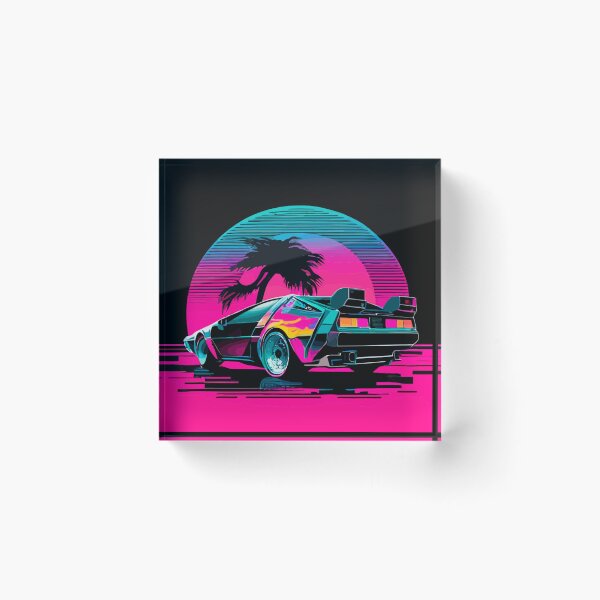 Item preview, Miami Synthwave Delorean designed and sold by DogLord.