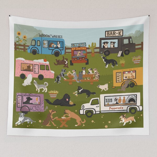 Item preview, Pups and Food Trucks designed and sold by allystermer.