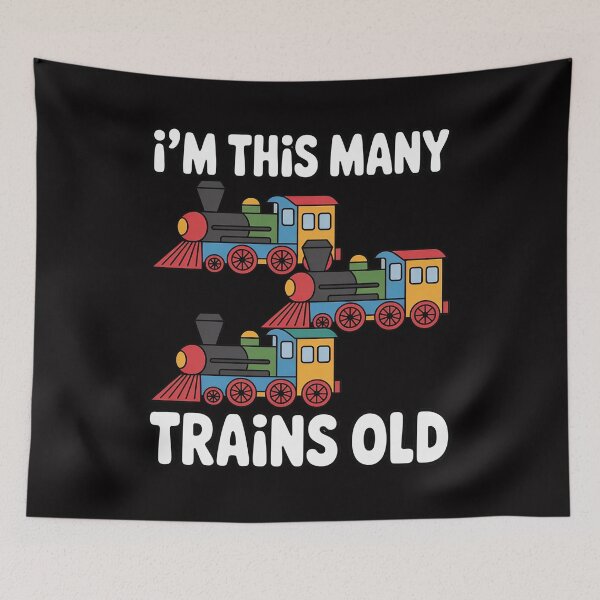 Item preview, I'm this many Trains Old Boy 3rd Birthday 3 Years Old designed and sold by Minoloinan.