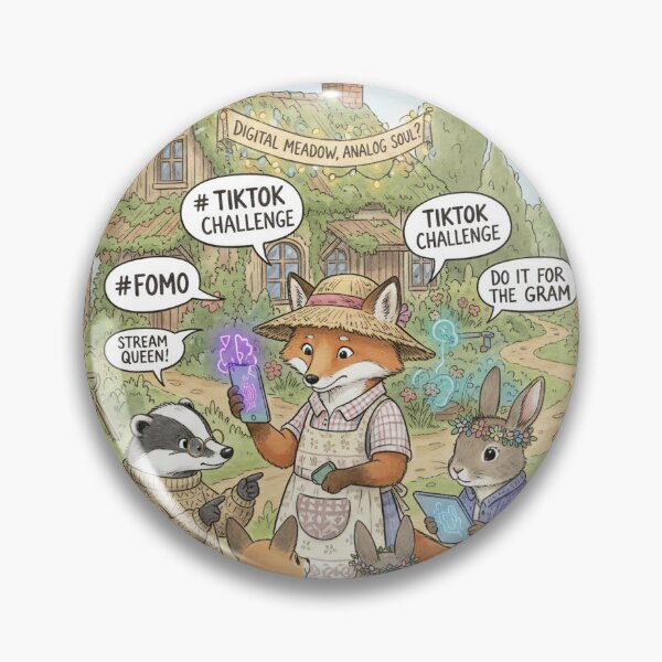 Item preview, Digital Meadow, Analog Soul – Social Media Satire designed and sold by JanRizz.