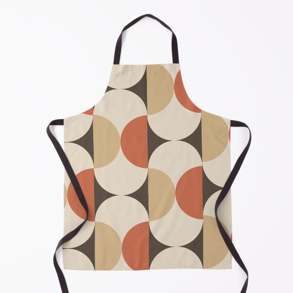 Item preview, Mid Century Modern Overlapping Circles in Tan Beige Terracotta on taupe designed and sold by Yasminepatterns .