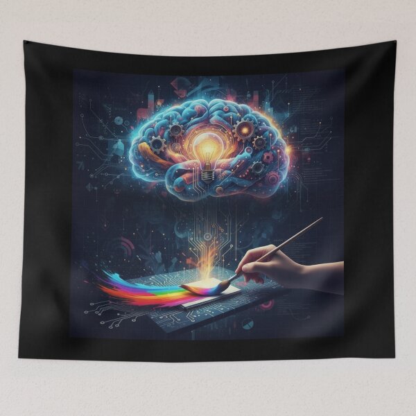 Item preview, Creative Digital Brain Technology and Art Illustration designed and sold by Dariusz.K.