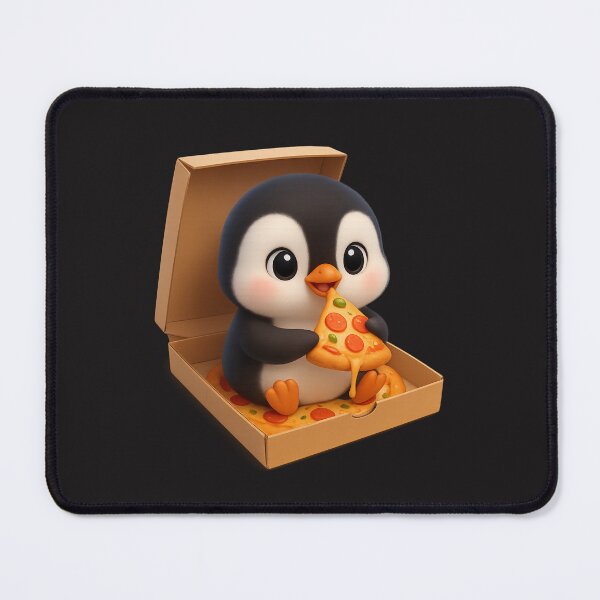 Item preview, Cute Penguin Eating Pizza | Kawaii Cartoon Animal Art designed and sold by Moons Studio.