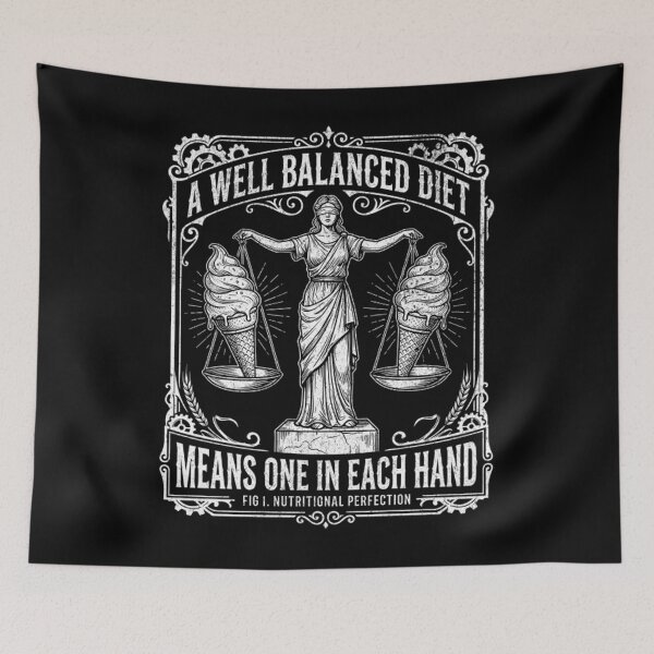 Item preview, Funny Well Balanced Diet Ice Cream Lover Vintage designed and sold by Mason-Pride.