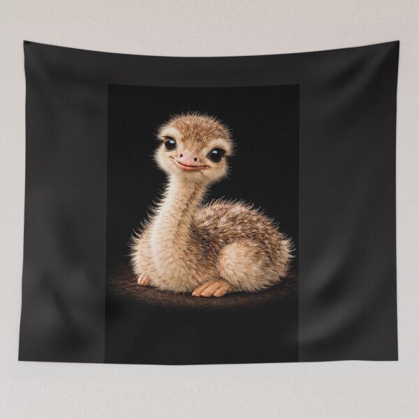 Item preview, Baby Ostrich – Curious Charm designed and sold by TheJoyfulPen.