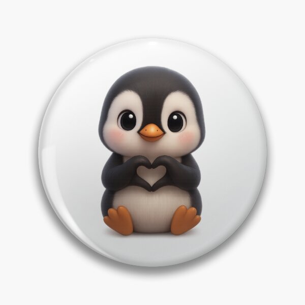 Item preview, Cute Penguin Making Heart Shape| Kawaii Cartoon Animal Art designed and sold by Moons Studio.