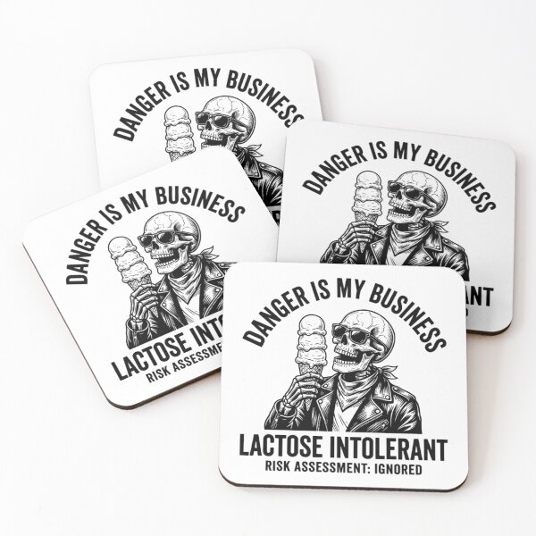 Item preview, Funny Lactose Intolerant Skeleton Ice Cream designed and sold by Mason-Pride.