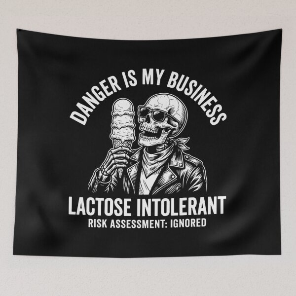 Item preview, Funny Lactose Intolerant Skeleton Ice Cream designed and sold by Mason-Pride.