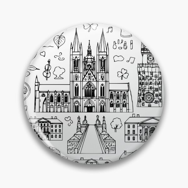 Item preview, Prague Czech Republic - Great Cities of Europe - Line art of Prague Architecture and Culture designed and sold by Kathunk Designs.