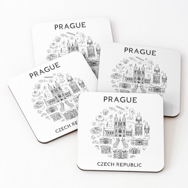 Item preview, Prague Czech Republic - Great Cities of Europe - Line art of Prague Architecture and Culture designed and sold by Kathunk Designs.