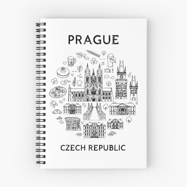 Item preview, Prague Czech Republic - Great Cities of Europe - Line art of Prague Architecture and Culture designed and sold by Kathunk Designs.