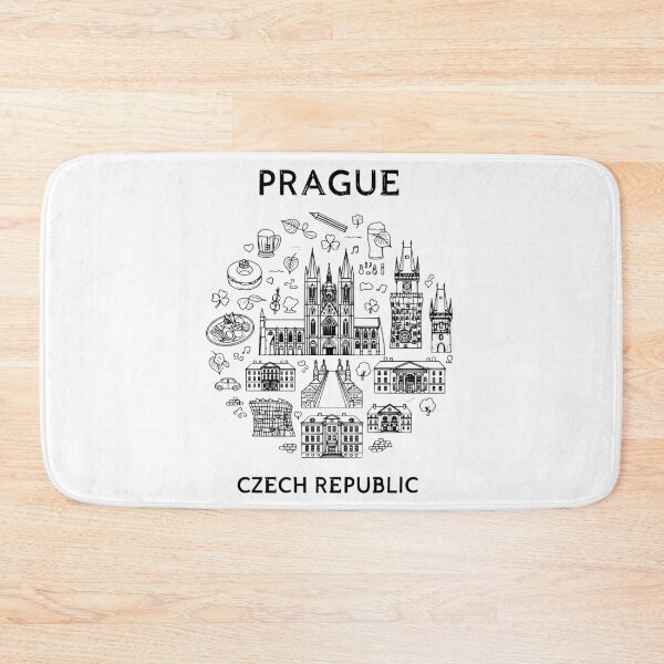 Item preview, Prague Czech Republic - Great Cities of Europe - Line art of Prague Architecture and Culture designed and sold by Kathunk Designs.