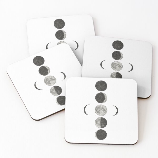 Item preview, Moon Phases Illustration Minimal Space Art Design designed and sold by Koiosart.