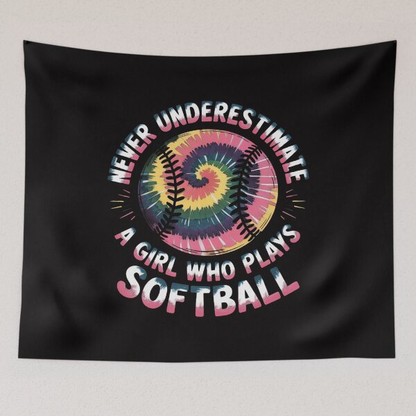 Item preview, Never Underestimate A Girl Who Plays Softball Women Girls designed and sold by Minoloinan.