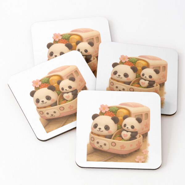Item preview, Cute Sakura Panda Bento Train - Cute Japanese Cottagecore 3D Art designed and sold by Moons Studio.
