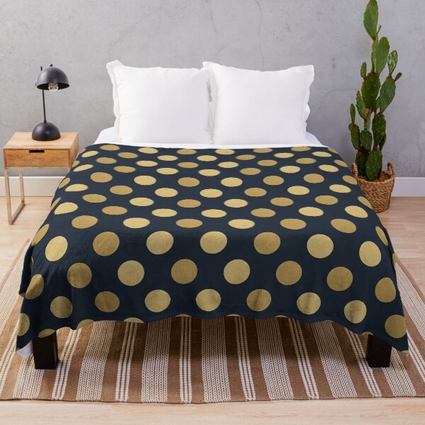 Item preview, Classic Gold and Navy Polka Dot Pattern designed and sold by Ed & Harmony.