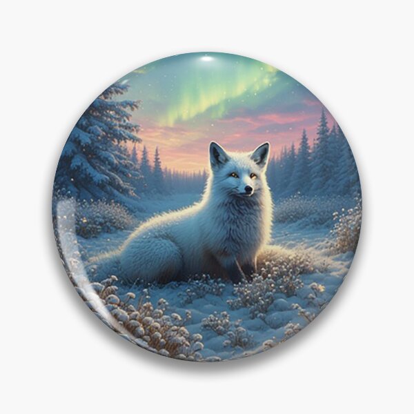 Item preview, Christmas fox ,Northern lights designed and sold by ZjalDesign.