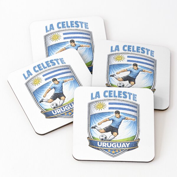 Item preview, Uruguay Vintage Soccer Badge - La Celeste 4 Stars designed and sold by Tee Nook.