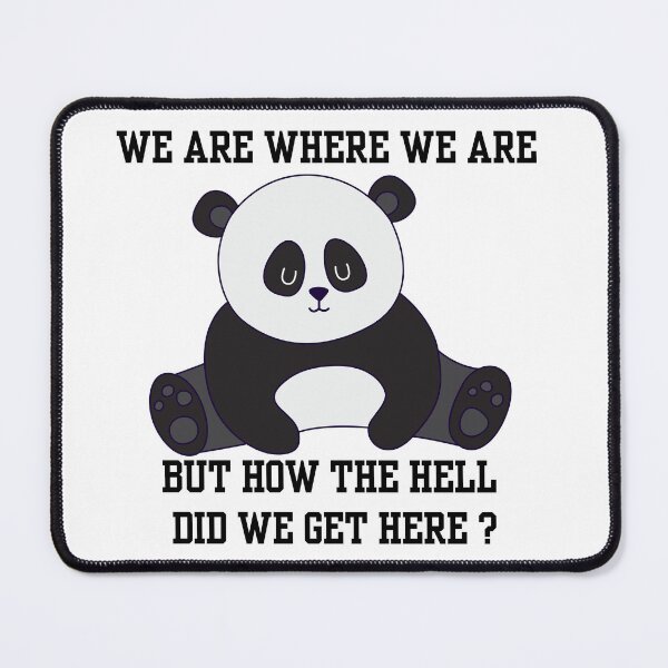 Item preview, Cute Minimal Animal Illustration of Lost Panda in a Mad World designed and sold by MonmoreDesigns.