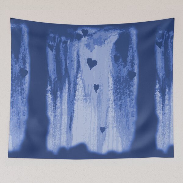 Item preview, Blue Hearts Love Waterfall designed and sold by MLanestudio.