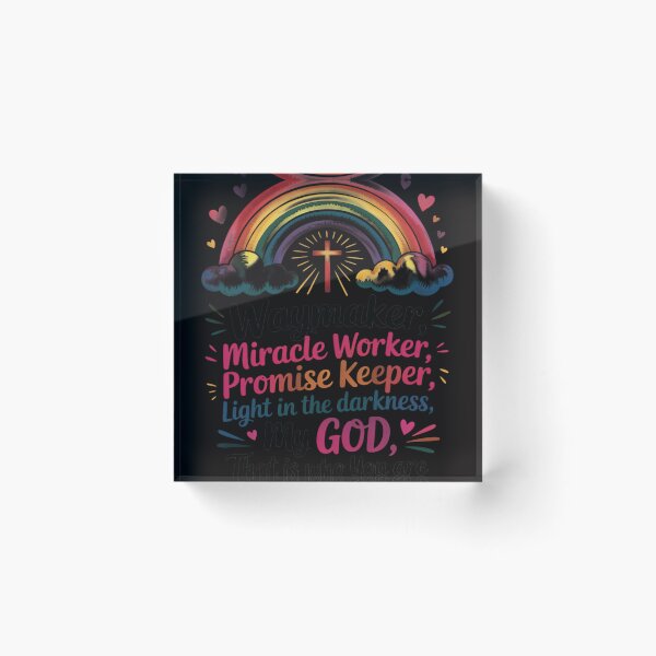 Item preview, Kids Waymaker Miracle Worker Rainbow Boho Christian designed and sold by BotboutiquePre.