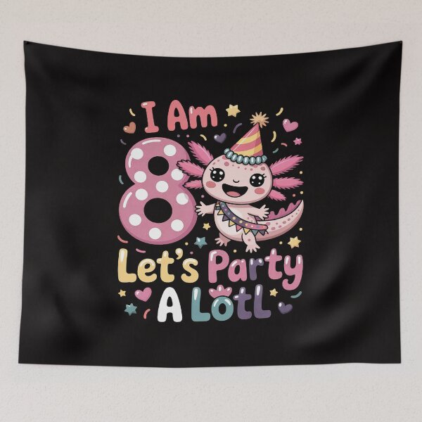 Item preview, Kids Axolotl 8th Birthday - I m 8 Lets Party Alotl designed and sold by BotboutiquePre.