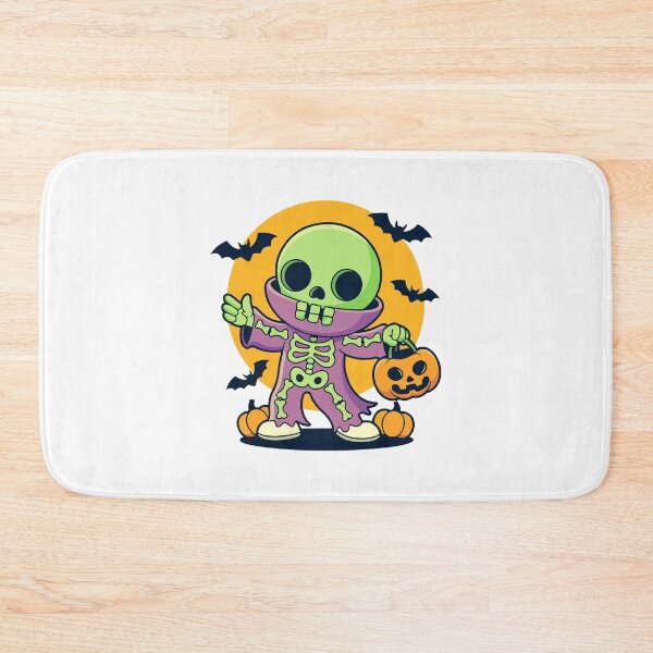 Item preview, Cute Skeleton Trick or Treat Halloween Cartoon designed and sold by Horrify.
