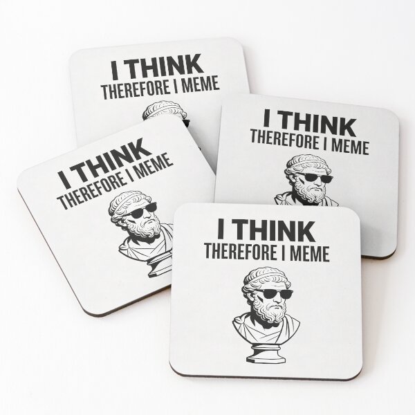 Item preview, I Think Therefore I Meme - Funny Philosophy Shirt designed and sold by PHILOSOPHY-SWAG.