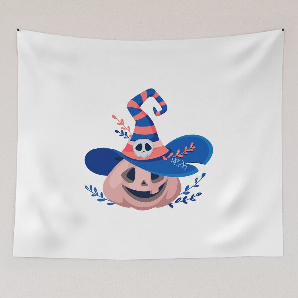Item preview, Cute Witch Pumpkin Halloween Illustration designed and sold by Horrify.