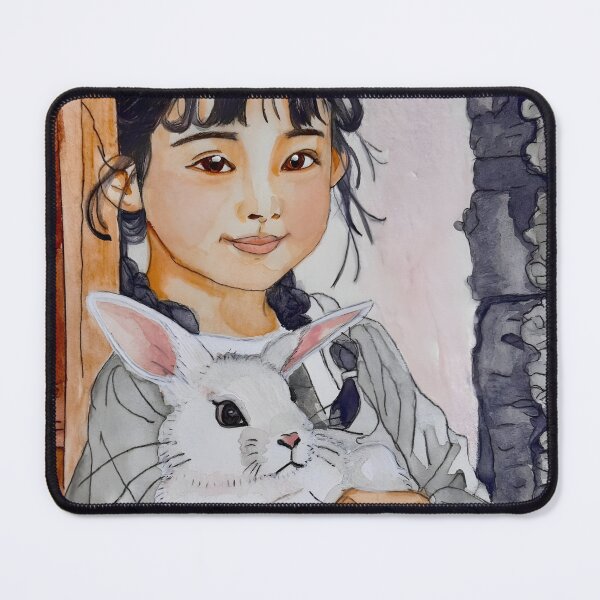 Item preview, Girl With a Rabbit designed and sold by OHKUBOStyle.