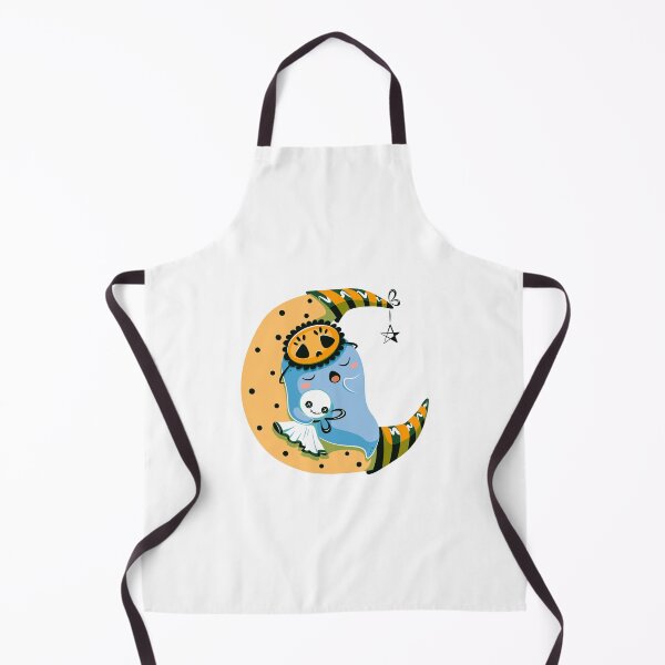Item preview, Cute Ghost Sleeping on Moon Halloween Illustration designed and sold by Horrify.