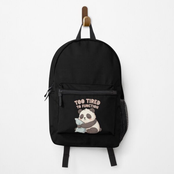 Item preview, Cute Panda Hugging a Pillow - Too Tired To Function | Kawaii Animal Art designed and sold by Moons Studio.