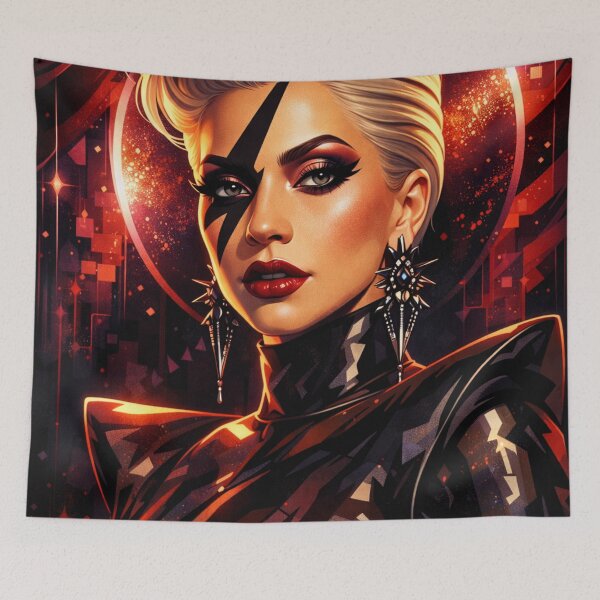Item preview, Lady Gaga Iconic Vision – Avant-Garde Pop Art Portrait designed and sold by SHOCAMPOS DESIGNS .