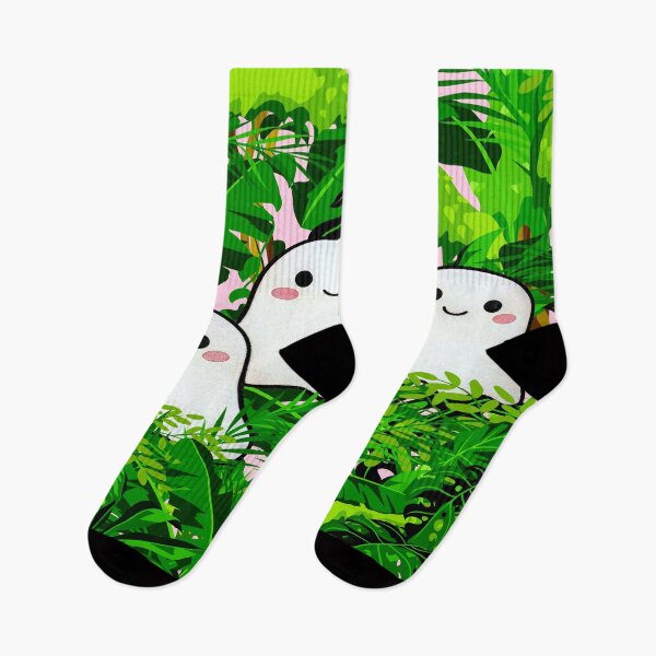 Item preview, "Cute Kawaii Ghosts Surrounded by Lush Botanicals and Greenery" designed and sold by shaang.
