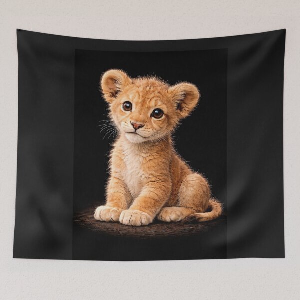 Item preview, Lion Cub – Gentle Strength designed and sold by TheJoyfulPen.