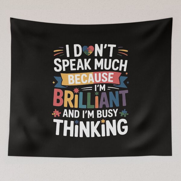 Item preview, I Dont Speak Much Brilliant Autism Autistic Boys Girls Gift designed and sold by silladive.