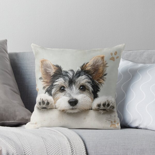 Item preview, Biewer Terrier Peeking over Wall 01 designed and sold by Elisabeth Lucas.