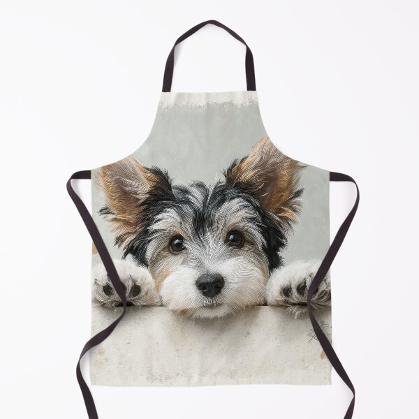 Item preview, Biewer Terrier Peeking over Wall 01 designed and sold by Elisabeth Lucas.