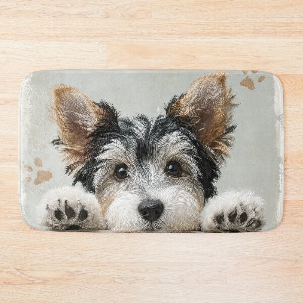 Item preview, Biewer Terrier Peeking over Wall 01 designed and sold by Elisabeth Lucas.